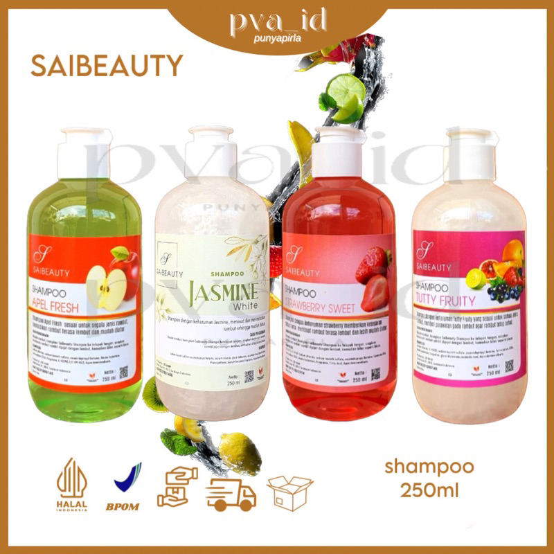 Shampoo SaiBeauty Aroma Buah 250ml Kemasan Botol Fliptop Shampoo Sai Beauty