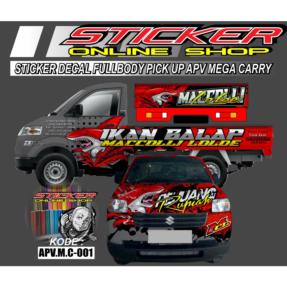decal mobil apv pik up full body NEW