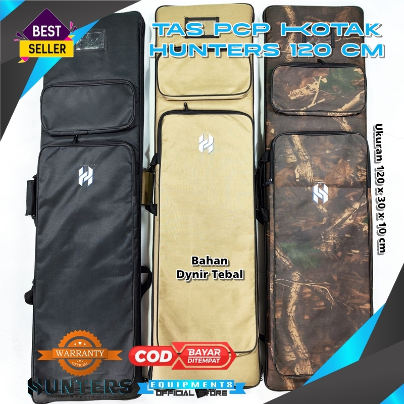 Tas PCP Ransel Kotak 120 cm Hunters dan Pompa Laras Panjang Anti Air