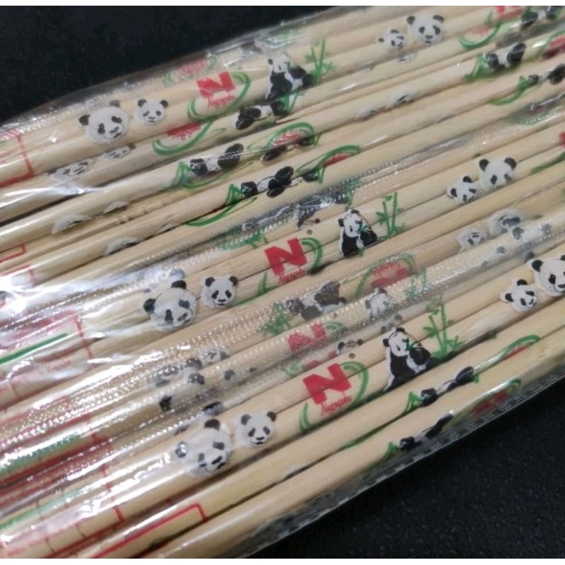 Sumpit bambu 50psg + Tusuk Gigi Sumpit bambu steril + tusuk gigi sumpit cap panda