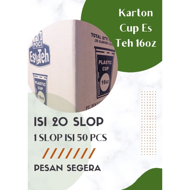 CUP ES TEH 16OZ 1 KARTON/1KARTON CUP ES TEH 12OZ