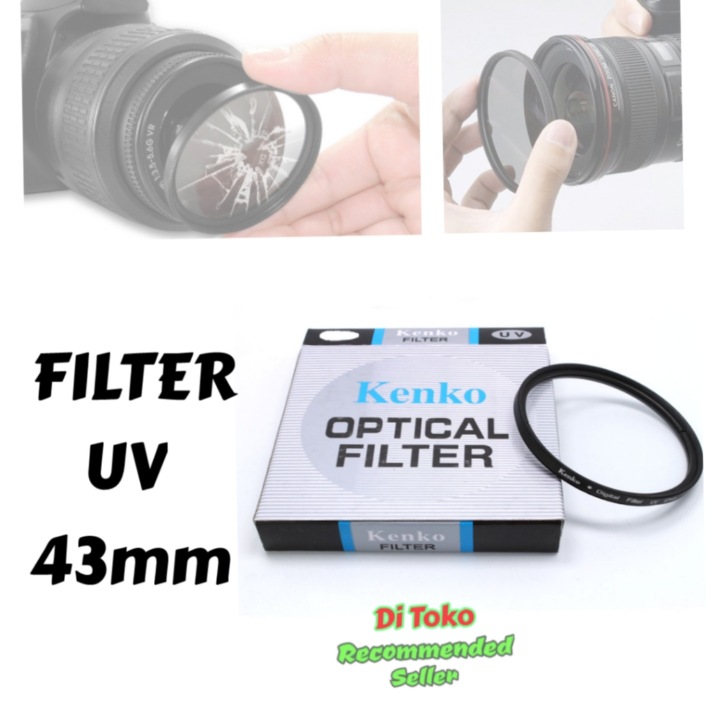 Uv Filter Kenko 43mm Optical For Lensa Olympus 43 mm M.Zuiko 14-42mm F3.5 EZ ED II R MSC Zuiko 45mm 