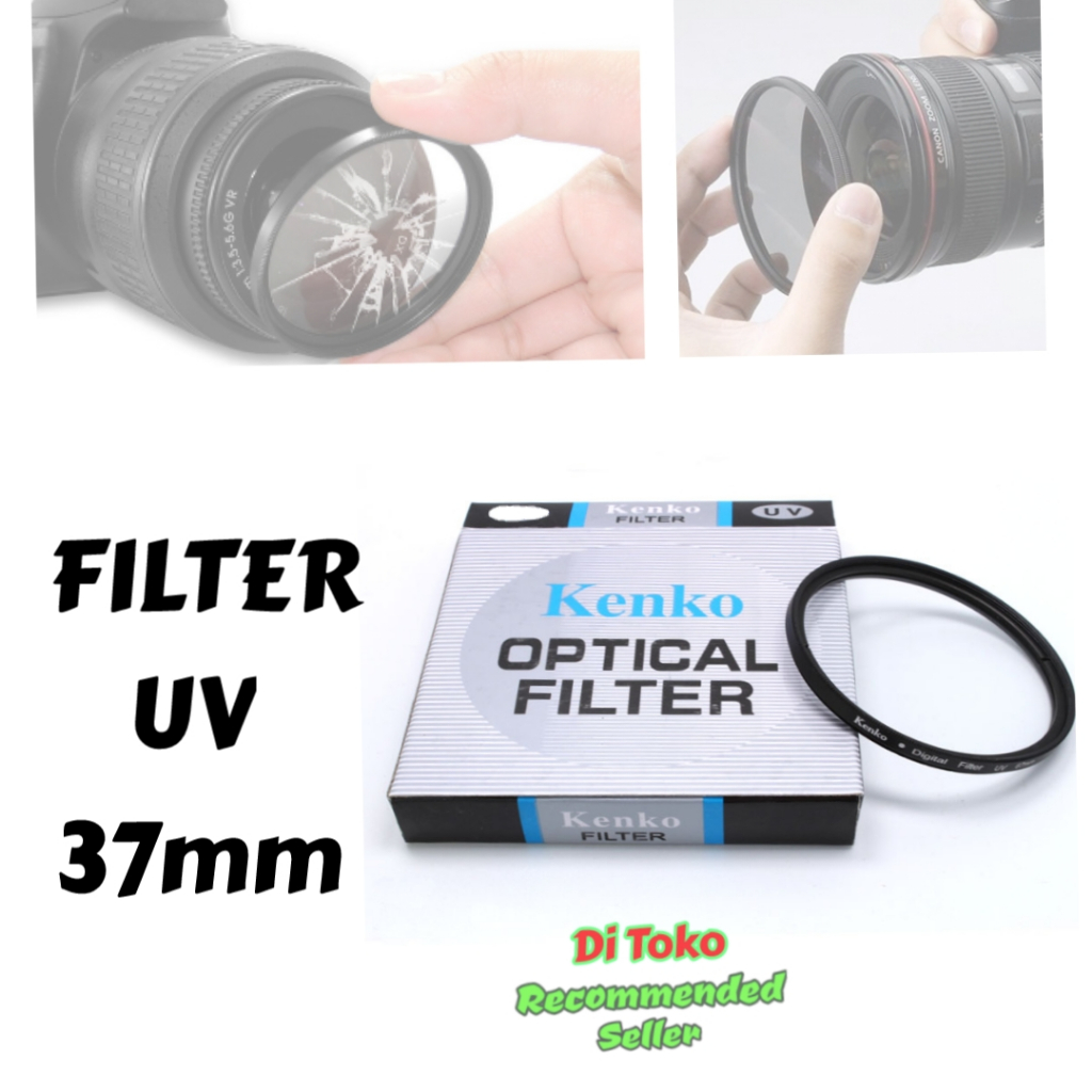Uv Filter Kenko 37mm Optical For Lensa Olympus 37 mm M.Zuiko 14-42mm F3.5 EZ ED II R MSC Zuiko 45mm 