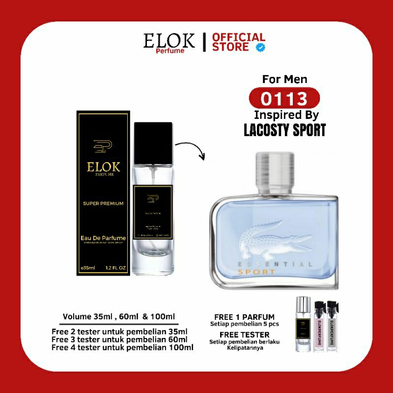 LACOSTE SPORT inspired elokperfume - parfum pria - free tester