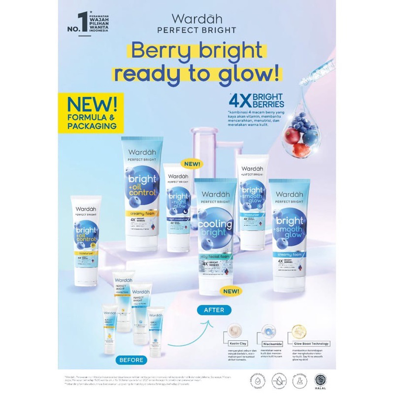 WARDAH PERFECT BRIGHT/foam/moisturizer