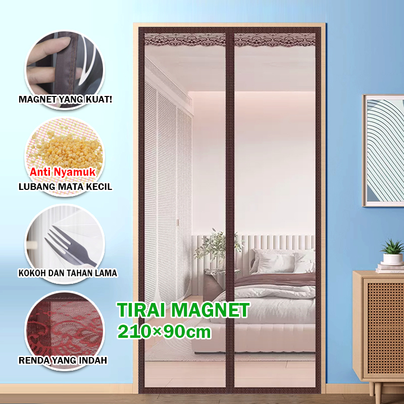 TIRAI MAGNET PINTU KAMAR - TIRAI MAGNET ANTI NYAMUK IMPORT HORDENG ANTI NYAMUK IMPORT MURAH 90CM X
