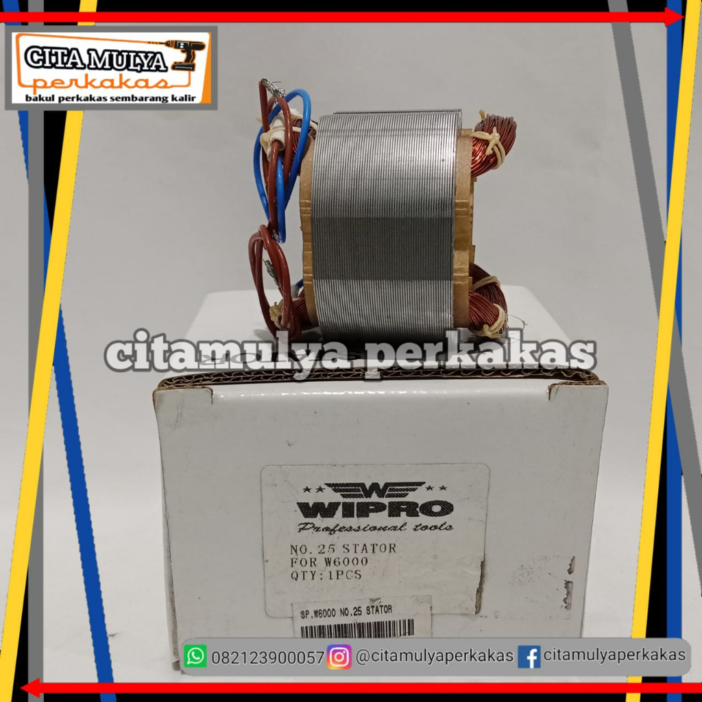 Wipro Stator W6000 / Pel / Gulungan Sepul Untuk Mesin Bor Wipro W6000