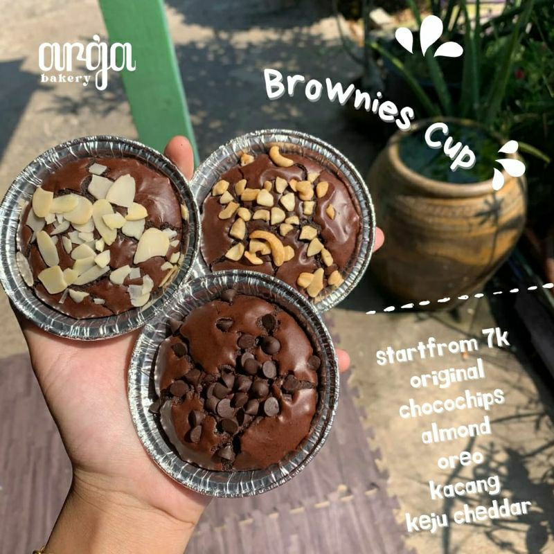 

BROWNIES IN CUP | FUDGY BROWNIES CUP | KUE MANGKOK BROWNIES ARGA BAKERY