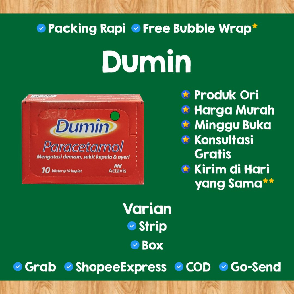 [DUMIN] Dumin Paracetamol | Dumin Tablet | Obat Sakit Kepala Dumin | Paracetamol Dumin