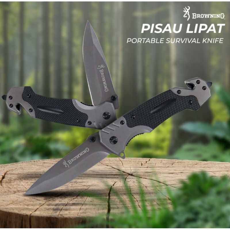 Pisau lipat camping KNIFEZER 440C / knife outdoor / pisau dapur