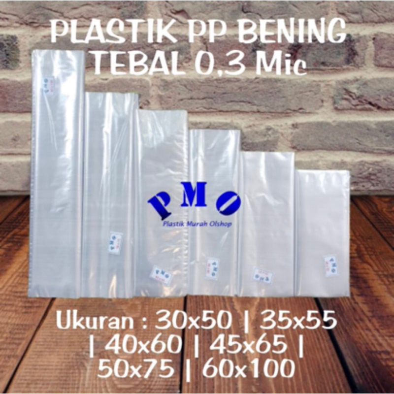 Plastik Kantong Besar Laundry PP Bening 40x60 50x75 60x100 Plastik Laundry Plastik Sayur Ikan Plasti