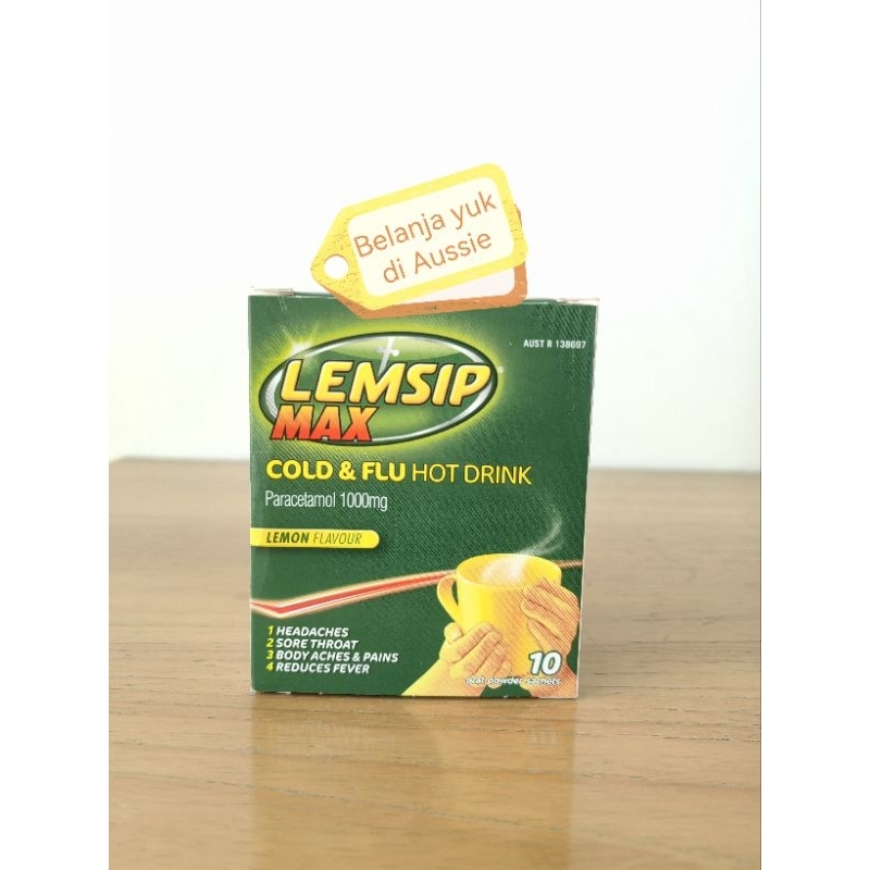 

LEMSIP MAX COLD & FLU Hot Drink Lemon Flavour - 10 Oral Powder Sachets