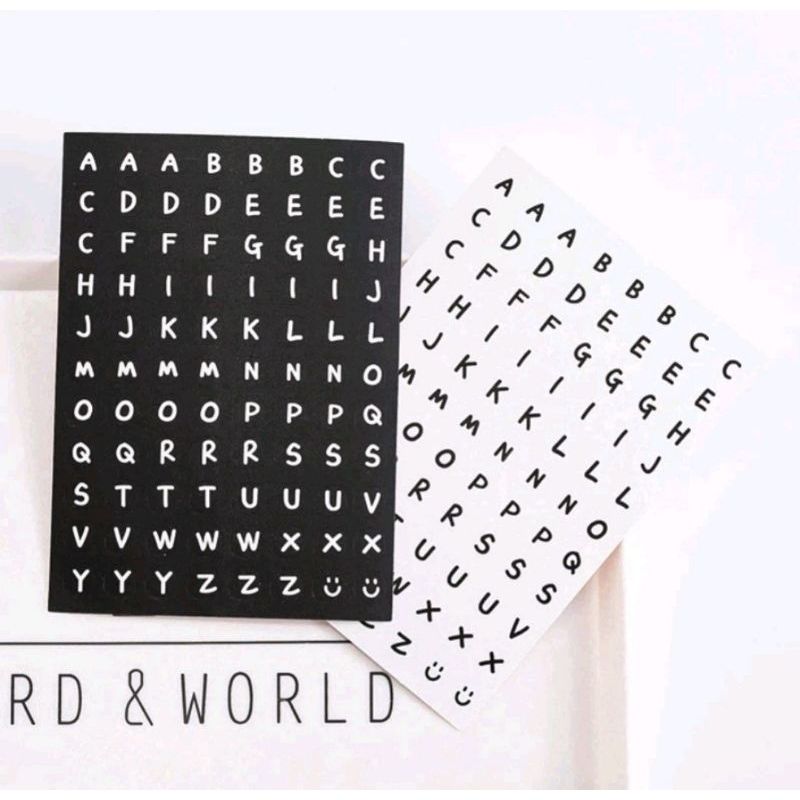 

paper letter sticker english number