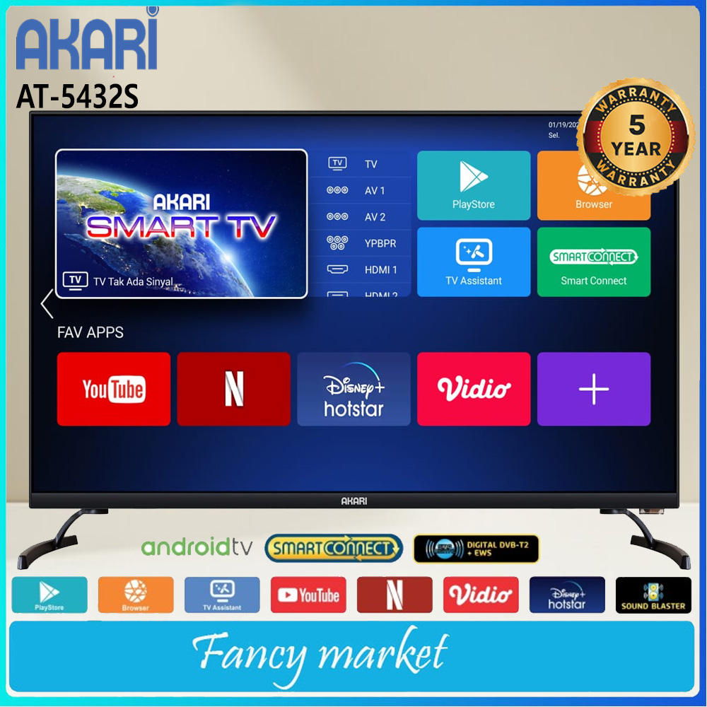 LED TV ANDROID SMART TV AKARI AT-5432S Layar 32 inch - TERBARU