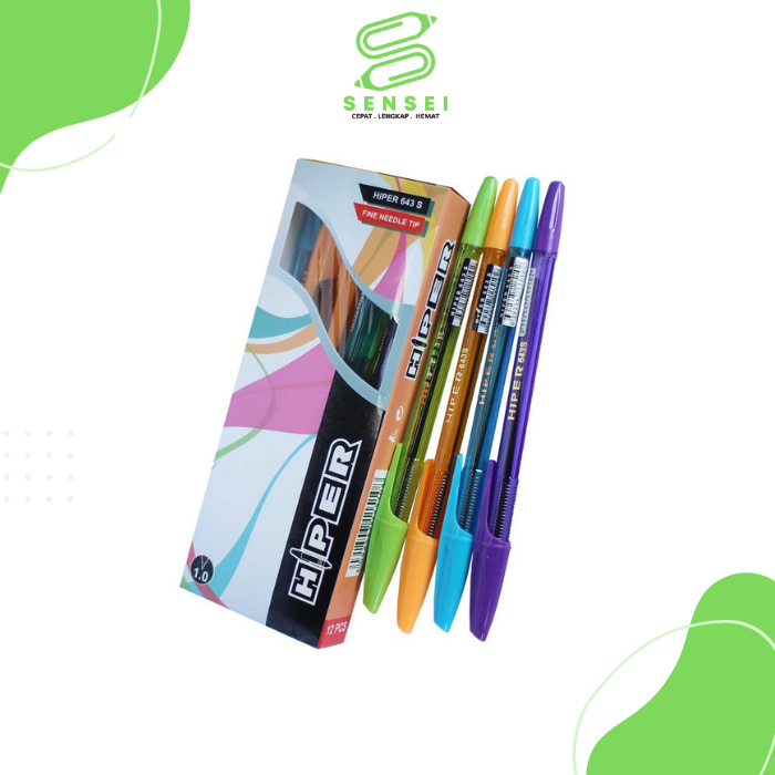 

12 Pcs MONTANA Bolpoin Ballpoint / Pulpen / Montana HIPER 643S / Selongsong warna neon