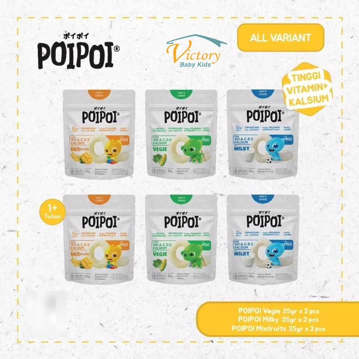 

Poipoi Snack Bervitamin 25gr - Snack No MSG All Varian