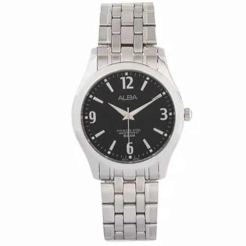 Alba ARSY23X1 Jam Tangan Pria Silver Black Original