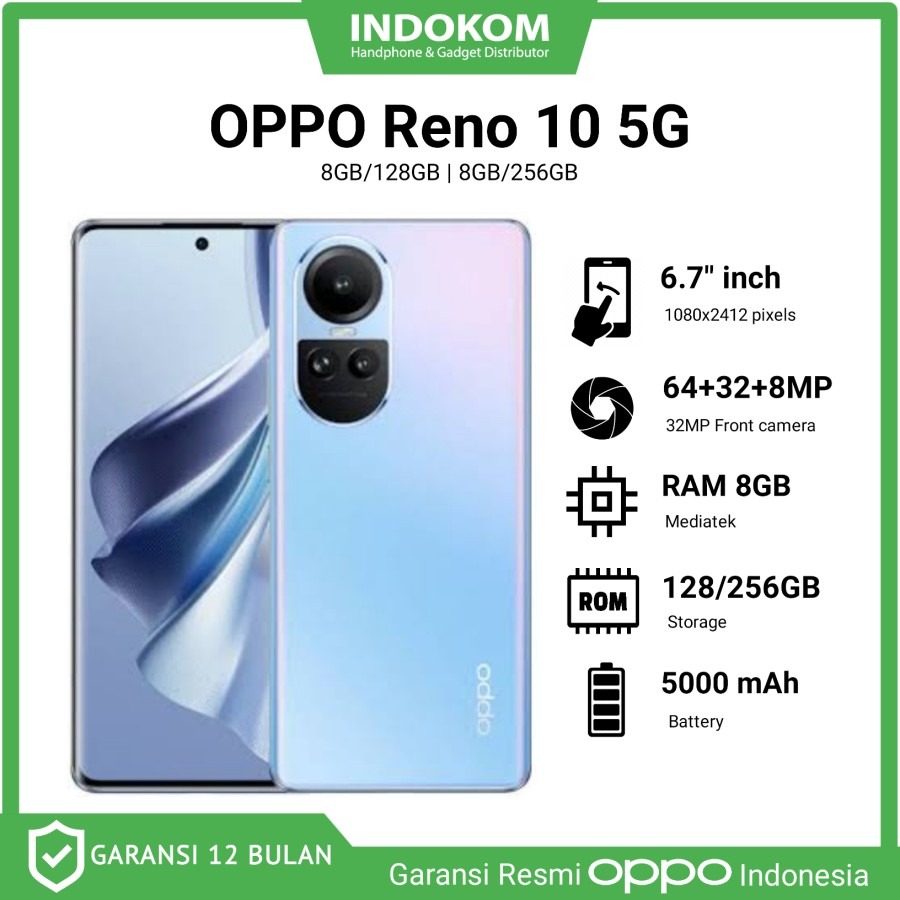 Oppo Reno 10 Pro 5G RAM 12GB/256GB - Garansi Resmi