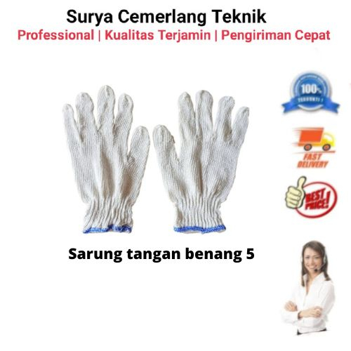 Sarung tangan benang 5 perlusin