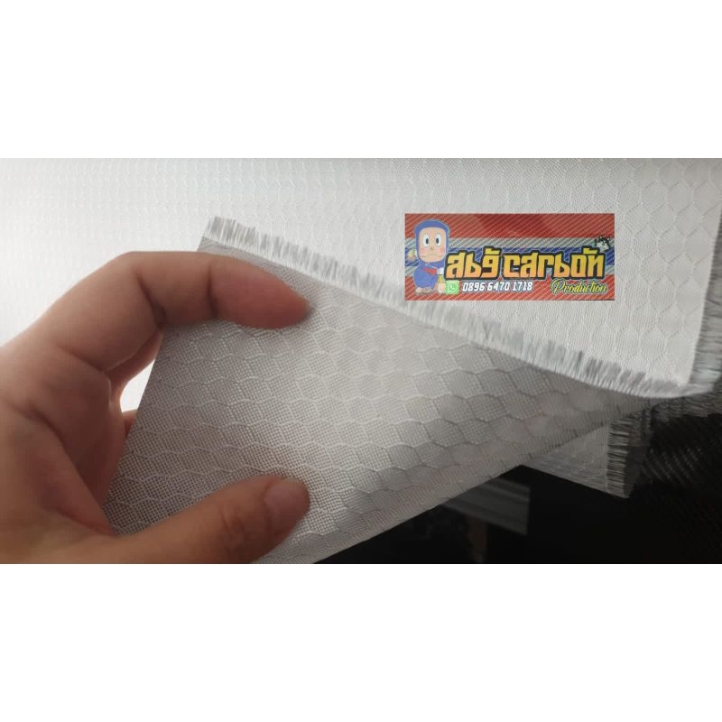 Karbon Kevlar Carbon Kevlar Carbon Fiber Serat Bahan Karbon Kevlar Silver Hexagonal Kecil