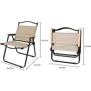 Kursi Lipat Kermit Kursi Pantai Lipat Dengan Gagang Kayu Kursi Camping Beban 150kg