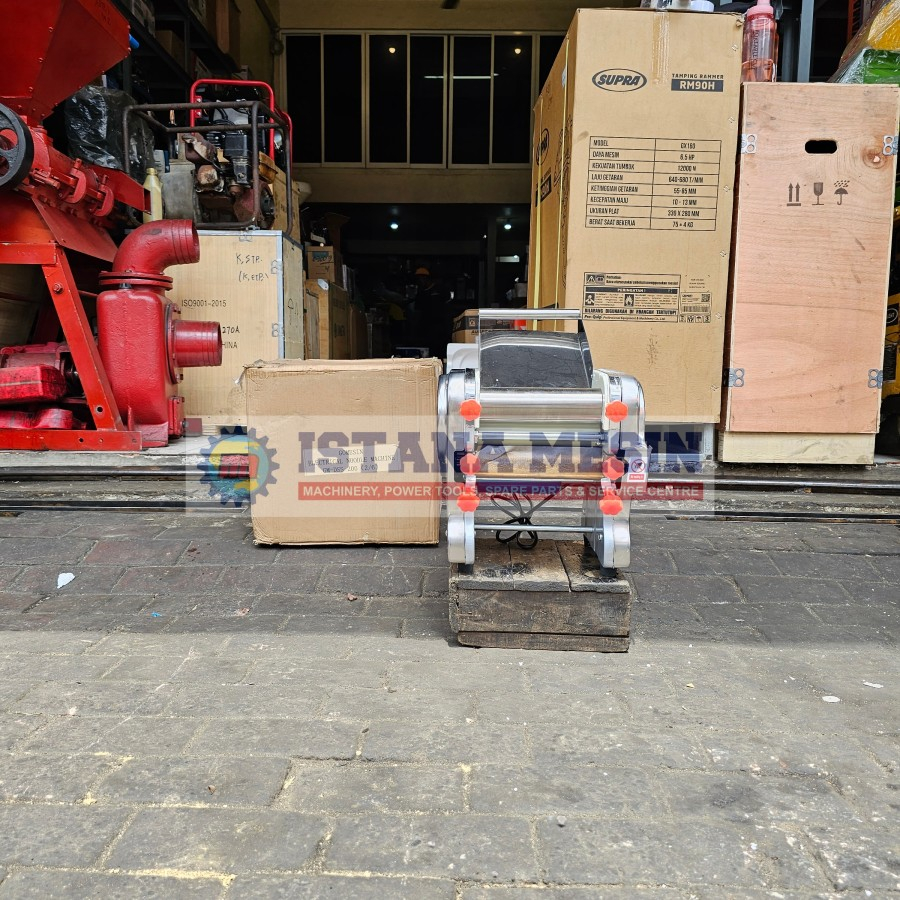 MESIN GILINGAN CETAK MIE LISTRIK GOMESIN GM DSS 200 STAINLESS STEEL