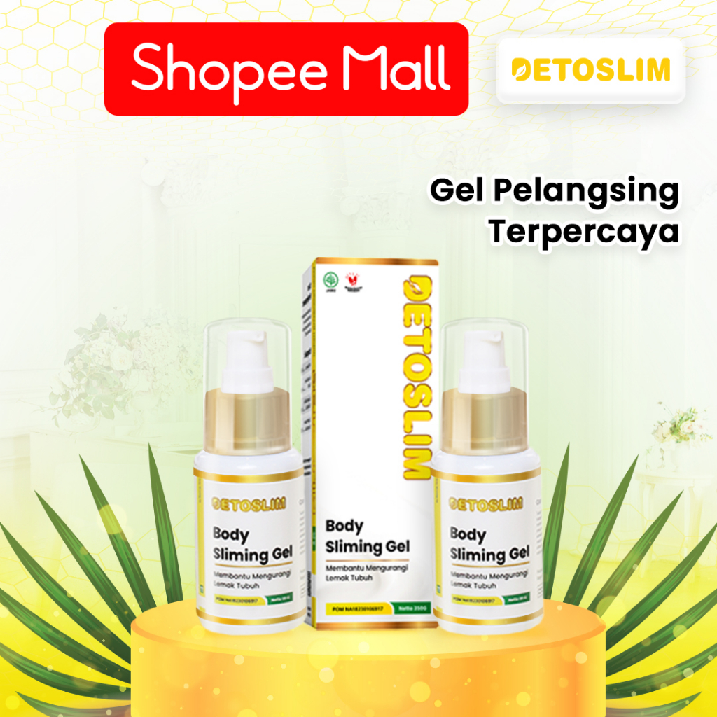 Body Gel Detoslim 1 Botol  Body Gel Pelangsing Terbaik  Membantu Membakar Lemak Lebih Cepat Hilangkan Lipatan Lemak Dengan Body Gel Detoslim