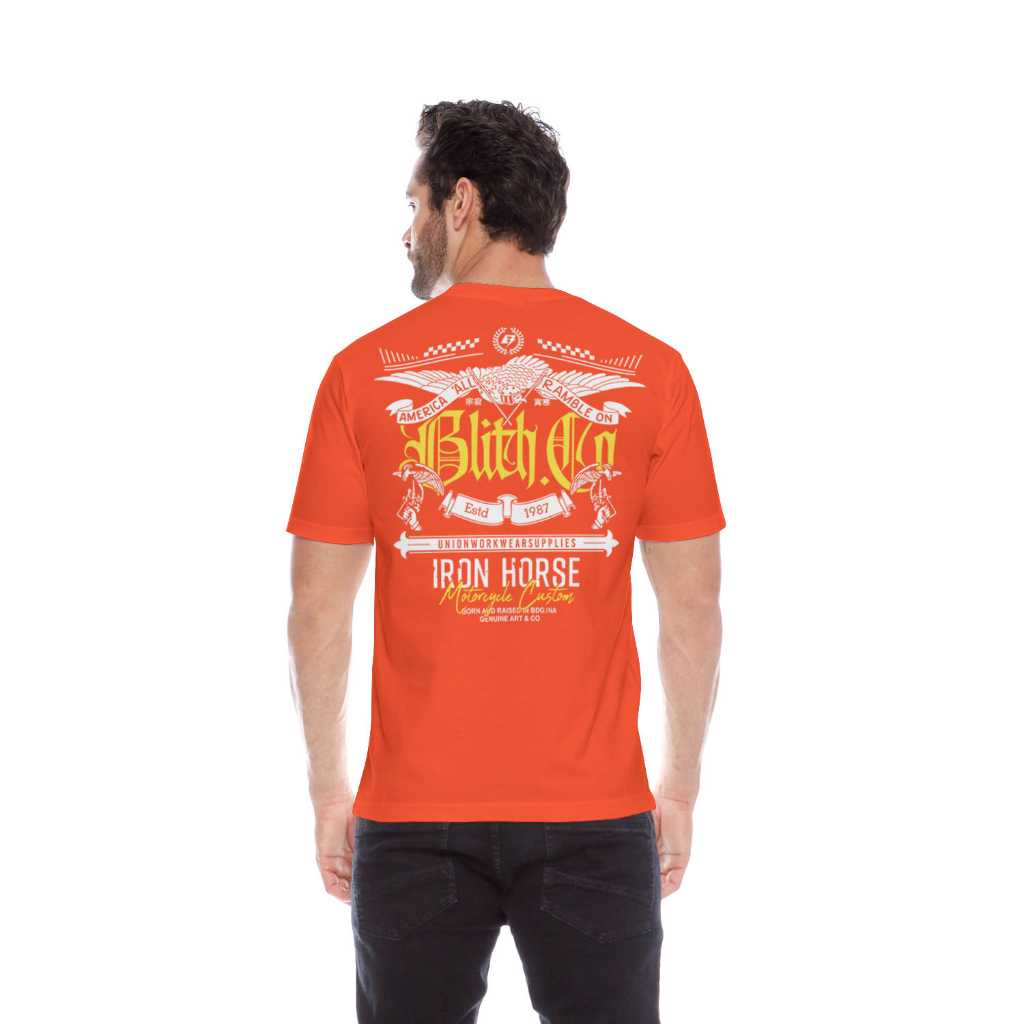 BLITH - Kaos Distro Riders Merah Bata Bahan Tebal Katun Combed 24s