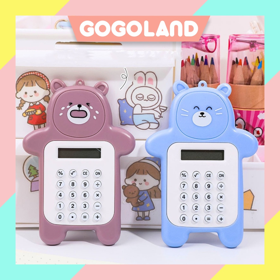 

⭐Gogoland⭐ Calculator Mini Portable Motif Bear Kalkulator Portable Mini Beruang Kalkulator Unik Kalkulator 8 Digit Mini Portable Kalkulator Beruang Tombol Karet Kalkulator Sekolah /Stationary Warna Warni S088