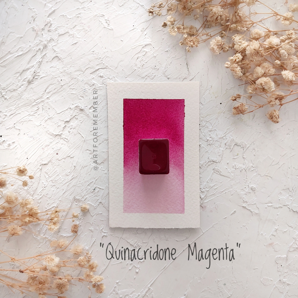 

Quinacridone Magenta", Individual pan, Handmade Watercolor by artforemember
