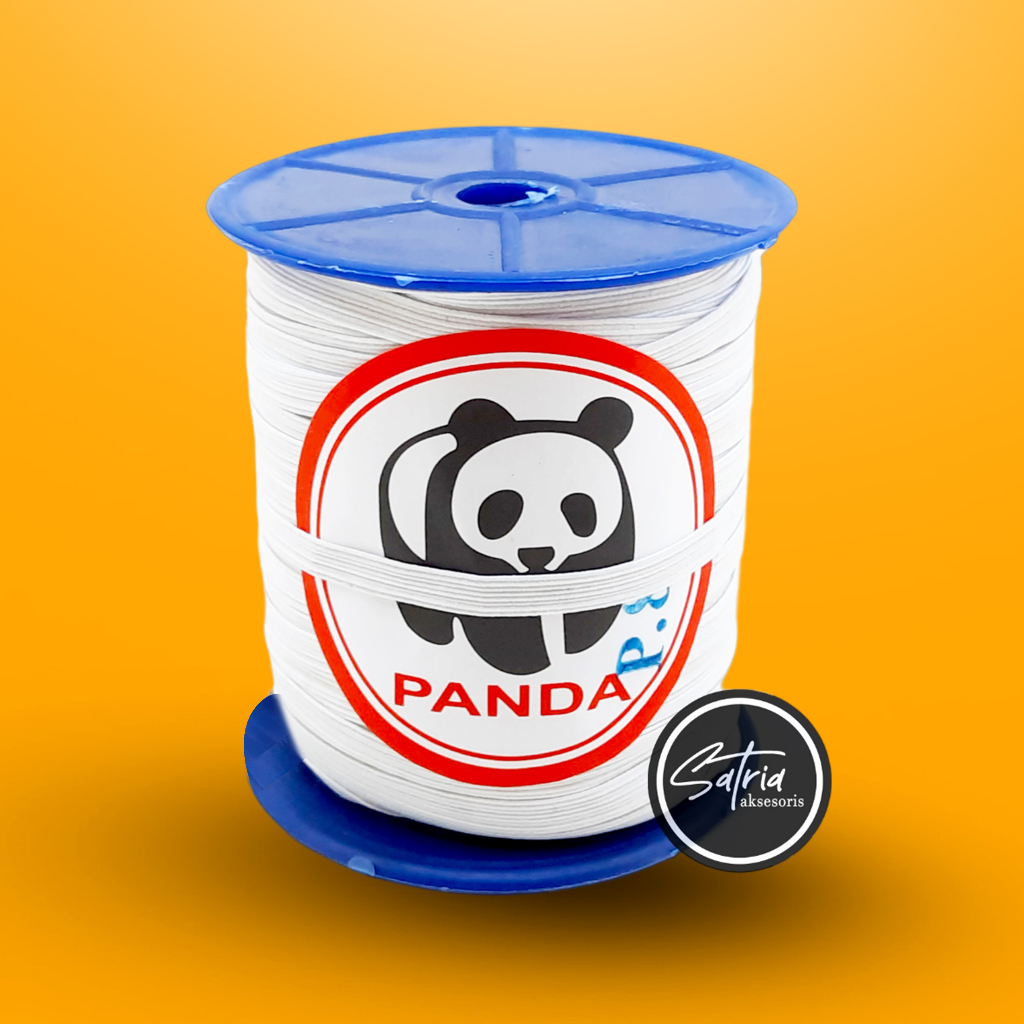 Tali Karet Elastic Panda Putih SJ8 8mm / Tali Karet Kolor