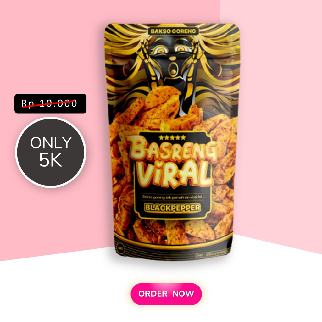 

Basreng Viral Enak Murah BlackPepper 50g