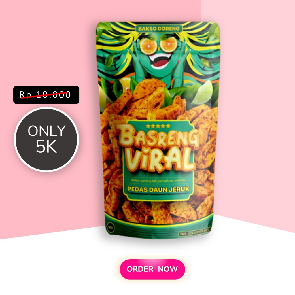 

Basreng Viral Enak Murah Pedas Daun Jeruk 50g