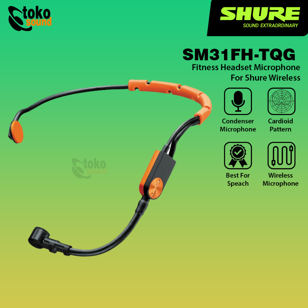 Shure SM31FH TQG Fitness Headset Condenser Microphone Original