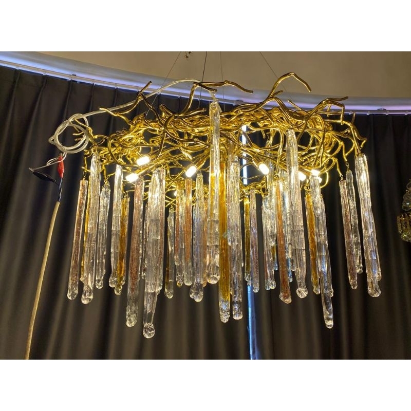 Lampu Gantung Tall Emas Dekorasi Lampu Hias