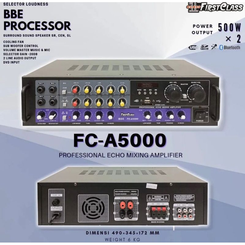 Amplifier Karaoke Bluetooth Firstclass FC A5000 / FC-A5000 / FCA5000