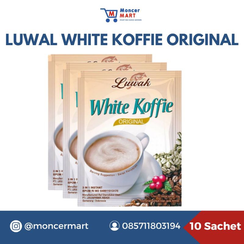 

Luwak White Koffie 3in1Renceng Isi 10 Pcs x@20g