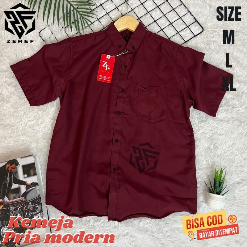 Baju Kemeja Hem Distro Lengan Pendek Laki Laki Pria Atasan Pakaian Hem Kemeja Modern Anak Remaja Cow