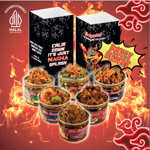 

PAKET HEMAT ISI 6 Sambal Gila Pedas / Makanan Kemasan Sambel Enak