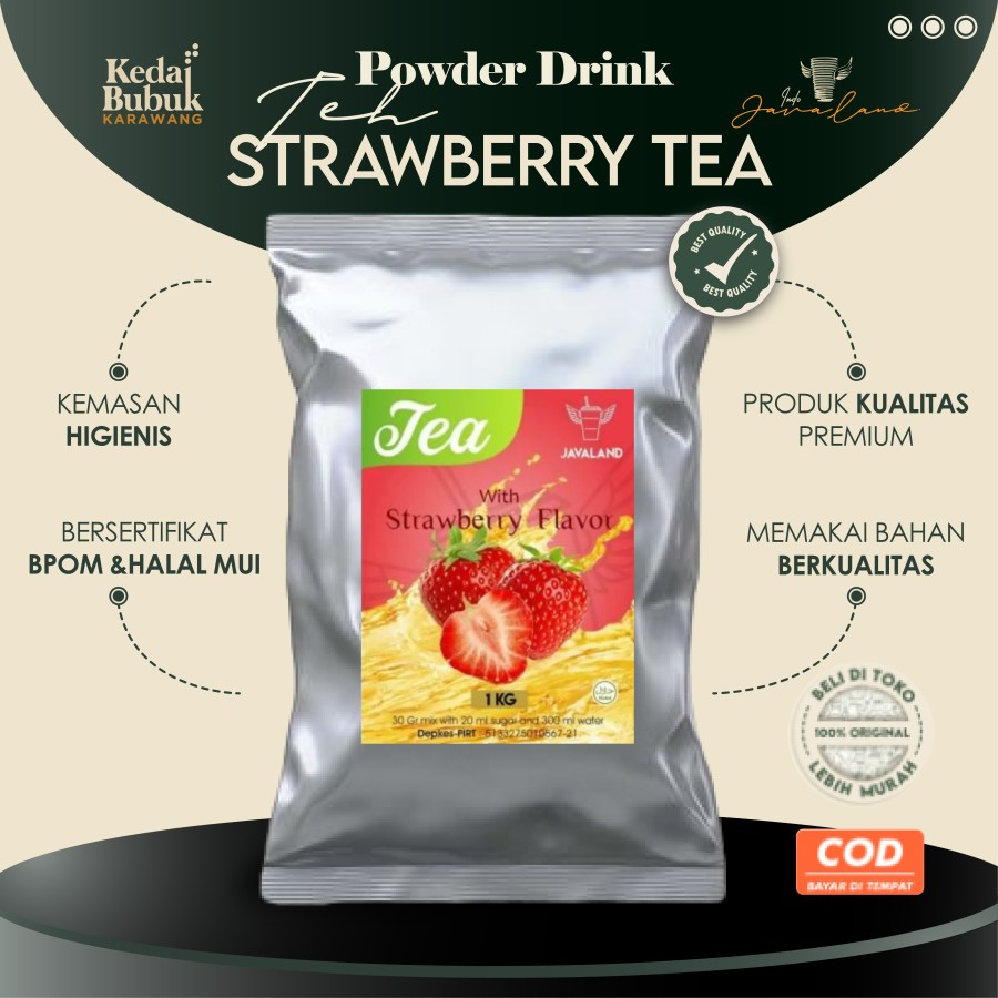 

Bubuk Minuman Bubble Drink rasa Strawberry Tea 1kg Javaland