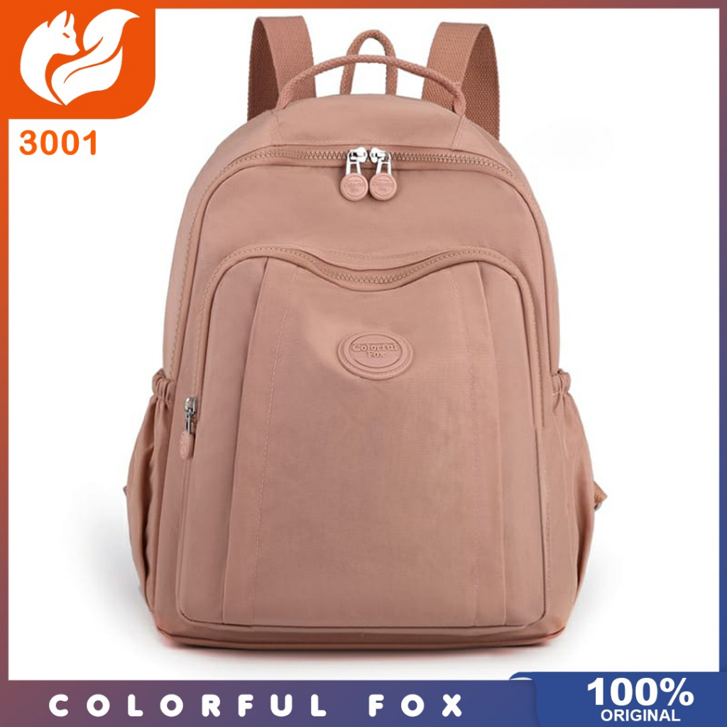 Colorful fox ori - Tas ransel colorful fox 3001 ransel wanita polyester waterproof backpack wanita