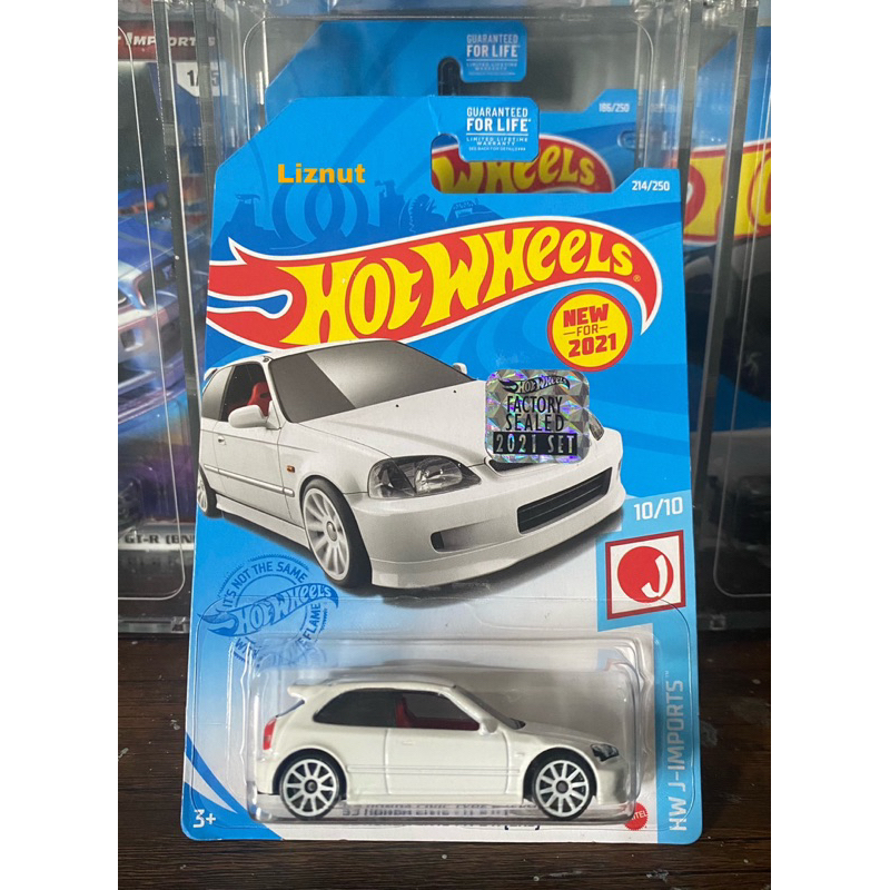 HotWheels 99 HONDA CIVIC TYPE R EK9 Putih FACTORY SEALED/FS ( BACA DESKRIPSI )