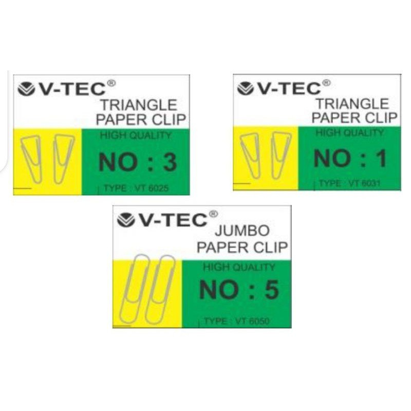 

PAPER CLIP NO. 3/NO. 5/NO. 1 V-TEC