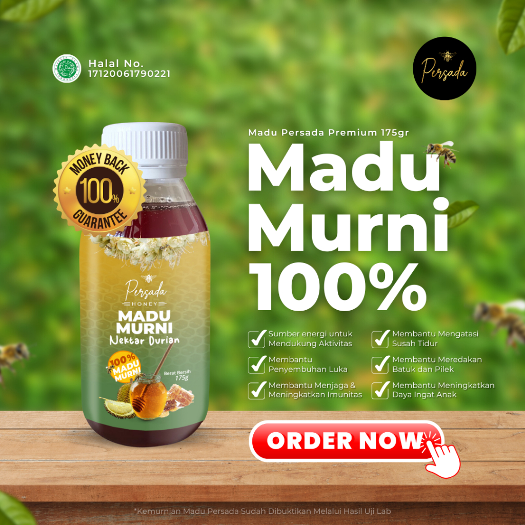 

Madu Murni Nektar Durian 175 Gram || MENIGKATKAN IMUNITAS, PEREDA BATUK, MADU MURNI 100%