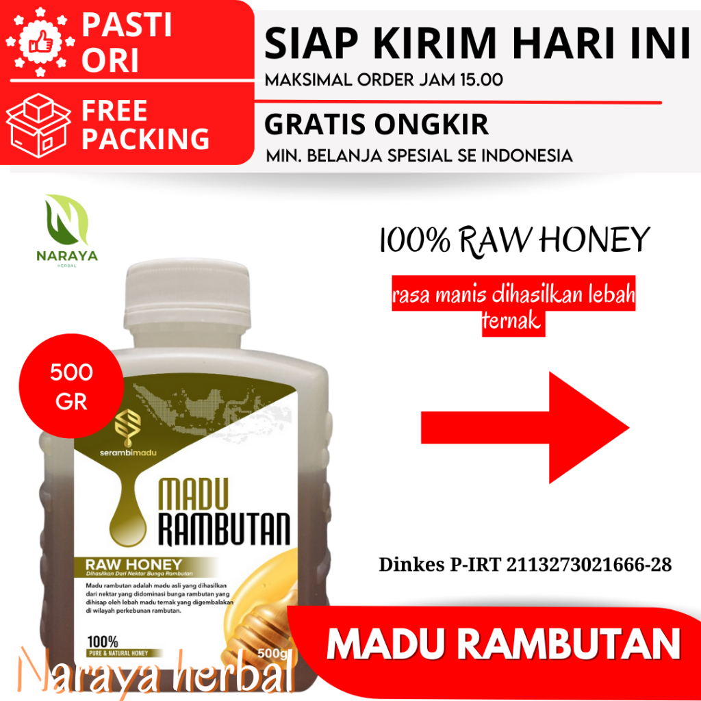 

MADU RAMBUTAN Tanpa Campuran & Raw Honey Tanpa Proses Madu Murni Terbaik Grade A Madu Asli