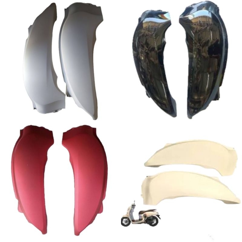 Set Cover Body Samping Kap Scoopy 2020 2021 2022 2023 Hitam Krem Cream Putih Dop Merah Doff