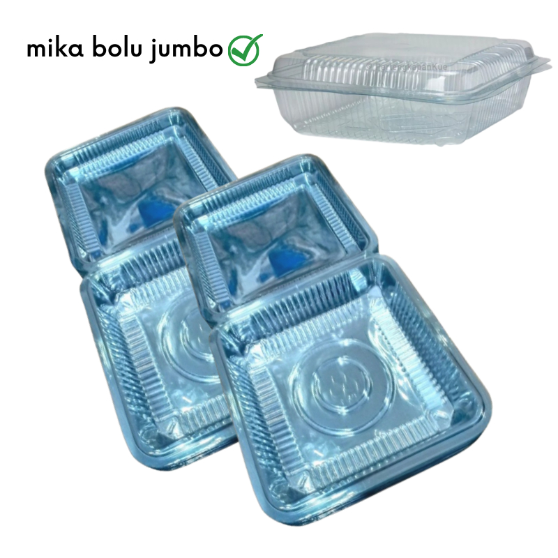 GOS -C411- 1PCS Plastik Mika Kotak Bolu  - Kotak Mika Jumbo - Mika Plastik Satuan