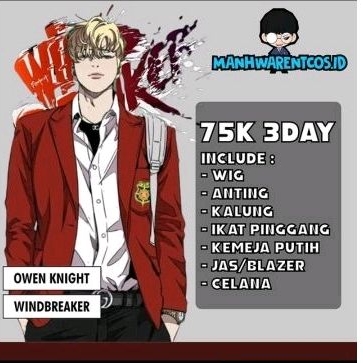 Owen Knight Windbreaker Ready Rent✅️ ( 3 hari )