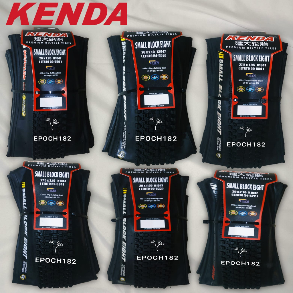 Ban Luar Sepeda Kenda Small Block Eight Kevlar 26 x 1.95, 26 x 2.10, 27.5 x 1.95, 27.5 x 2.10, 29 x 