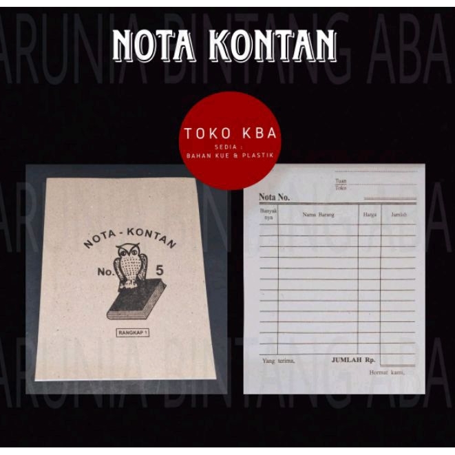 

Buku Nota Kontan Coklat Nomor 5 AF 1 Ply Rangkap Kwitansi Belanja Kecil